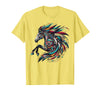 Mystical Native American Horse Farm Heritage Spirituality T-Shirt - Lemon Yellow