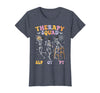 Speech Occupational Physical Therapy Halloween Therapy Squad SLP OT PT Halloween Speech Physical Skeleton T-Shirt - Heather
