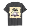 Mademark Ghost & Spirits - Ghost (99 Problems All) T-Shirt - Dark Heather Grey-halloween Educational Library Lurker