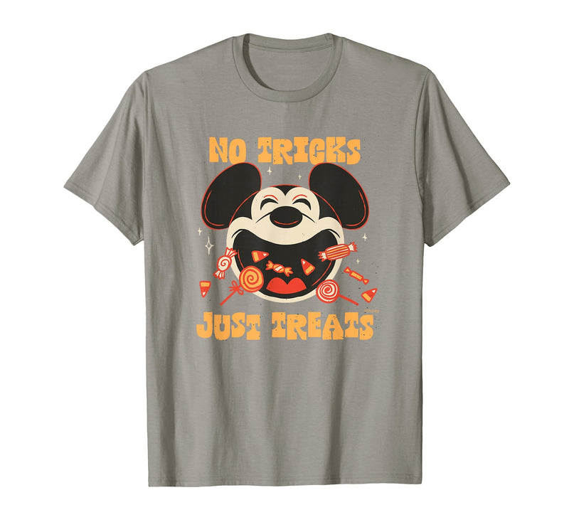 Disney Mickey Mouse Halloween Candy No Tricks Just Treats T-Shirt - Slate Grey