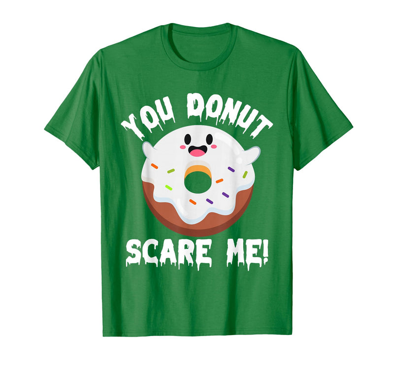 Donut Halloween Shirt Halloween Donut Costume Kids Men Women Doughnut Scare Me T-Shirt - Kelly Green