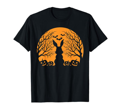 Halloween Bunny Silhouette Spooky Moon T-Shirt
