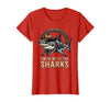 Mademark Swim With The Sharks Bold Ocean Design T-Shirt - Red