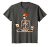 Funny Skeleton DJ Halloween Men Outfit Skeleton DJ Halloween Costume Turntable Music Funny Men Boys T-Shirt - Asphalt Grey