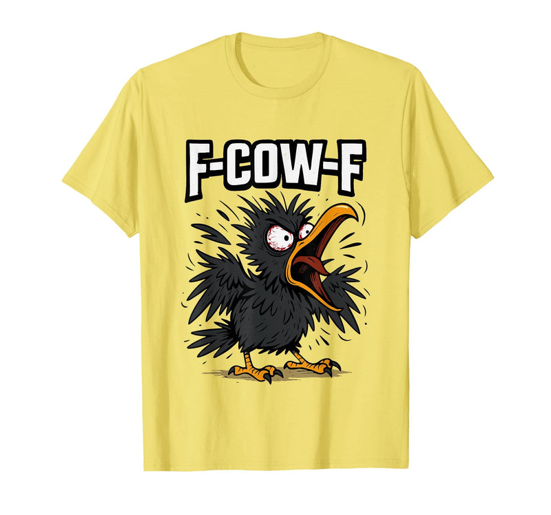 F COW F Crow F-Cow-F T-Shirt - Lemon Yellow