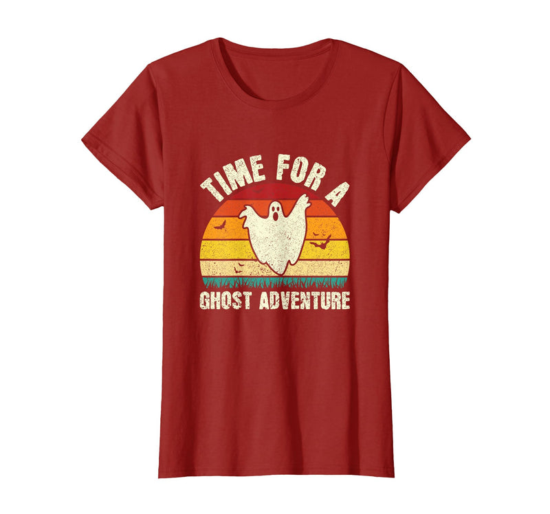 Funny Ghost Hunting Halloween Women Men Funny Ghost Hunting Scary Halloween Ghost Hunter T-Shirt - Cranberry Red
