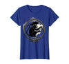 Mademark Pirate Monkey with Stolen Pocket Watch Design T-Shirt - Women - Royal Blue