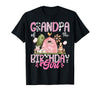 Famer Pink Cow Birthday Matching Tees Grandpa of The Birthday Girl 1St Birthday Pink Cow Farm T-Shirt - Black