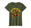 Mademark Swing First Ask Later Funny Monkey Design T-Shirt - Women - Olive Green