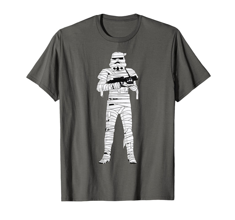 Star Wars Halloween Stormtrooper Mummy Wraps T-Shirt - Asphalt Grey