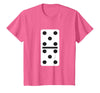 Fun and Easy Halloween Costume T-Shirts - Dominoes Double Five Dominoes Halloween Costume 5 Domino Game T-Shirt - Pink