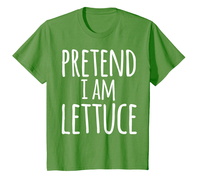 Funny Lazy Easy Halloween Quick Costume Matching Funny Easy Lazy Halloween Pretend I AM Lettuce Costume T-Shirt - Grass Green