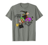 Funny Teacher Witch Tee Shirt There's Room On My Broom for You Too Teacher T-Shirt - Olive Heather