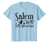 Salem 1692 They Missed One Witch Tees 1692 They Missed One Salem Womens Halloween Distressed T-Shirt - Baby Blue