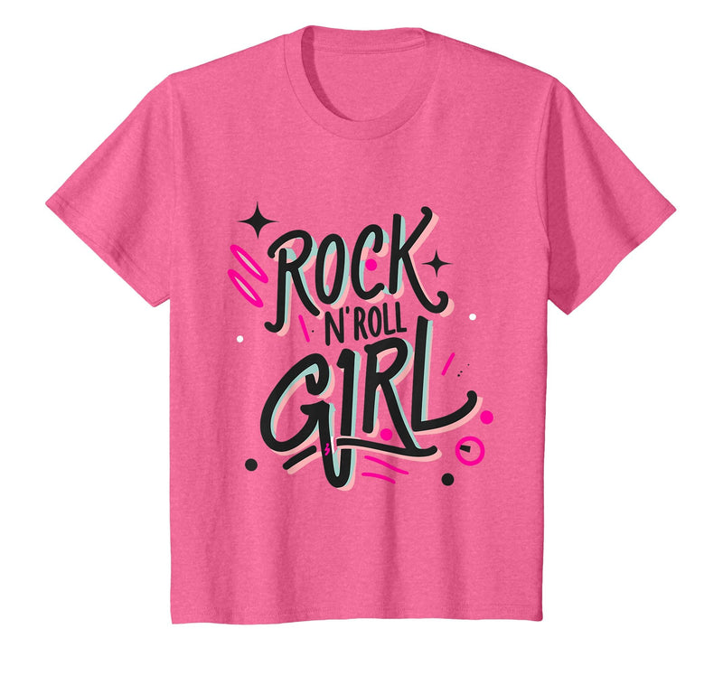 Rock N Roll Girl Halloween Costumes Halloween Rock N Roll Girl Retro Costume Graffiti T-Shirt - Pink Heather