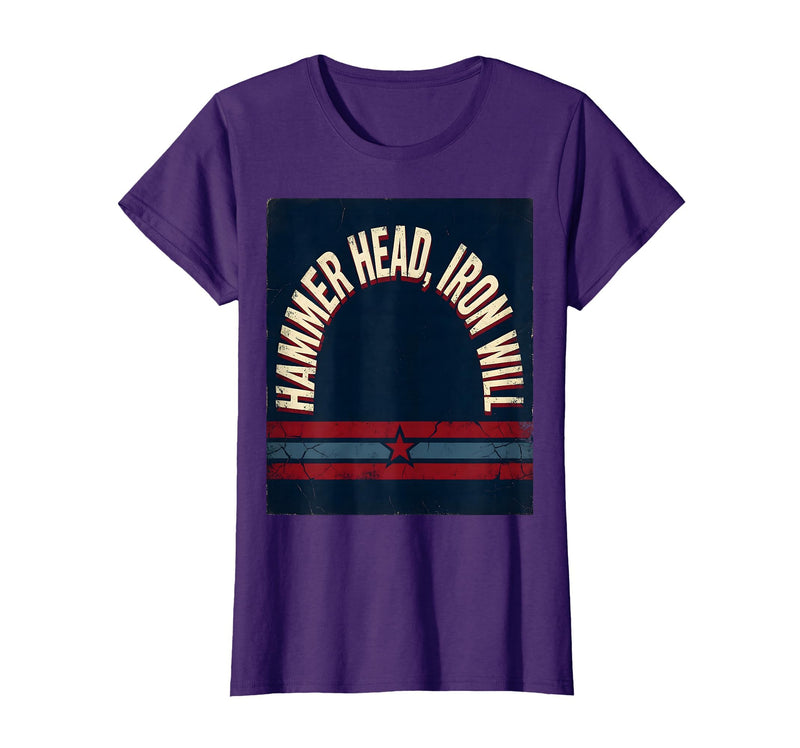 Mademark Hammerhead Shark Hammer Head Iron Will Design T-Shirt - Purple