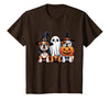 English Bulldog Halloween Funny Dog Lover Pumpkin Witch T-Shirt - Brown