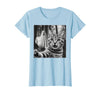 Halloween Cat Selfie with Spooky Ghost t -shir t Halloween Cat Selfie with Spooky Ghost T-Shirt - Baby Blue