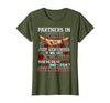 You Are Deaf And I Don't Speak English Partners in Crime Just Remember If We Get Caught T-Shirt - Olive Green