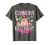 Famer Pink Cow Birthday Matching Tees Grandpa of The Birthday Girl 1St Birthday Pink Cow Farm T-Shirt - Asphalt Grey
