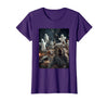 Funny Halloween Animals Selfies Clothing Funny Squirrel Selfie with Ghosts Haunted Forest Halloween T-Shirt - Purple