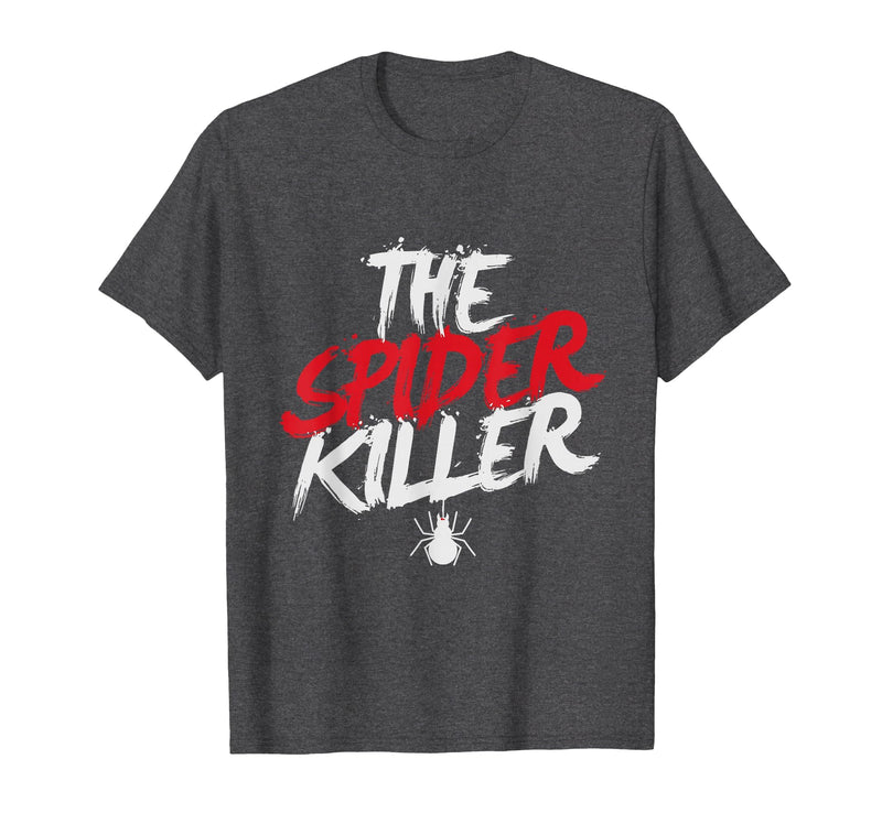 Moito Creepy Spiders Halloween Shirt Creepy Spiders Halloween Shirt Trick Treat Cobweb Killer Boo T-Shirt - Dark Heather Grey