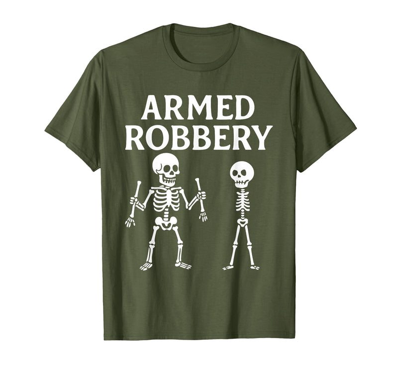 Armed Bones Joke Joke Apparel Men Women sarcastic Funny Skeleton Pun Armed Bones Joke Halloween Humor Costume T-Shirt -