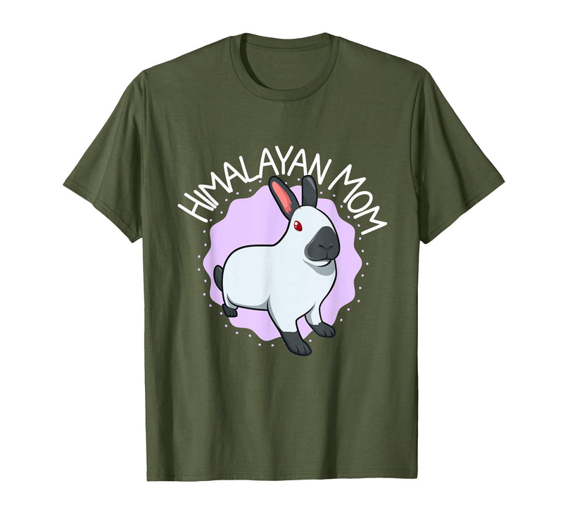 Himalayan Rabbit Mom T-Shirt in Olive Green