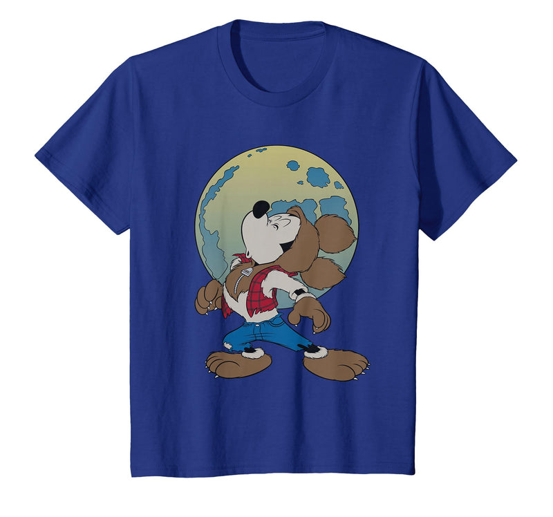 Disney Mickey Mouse Werewolf Halloween Costume T-Shirt - Royal Blue