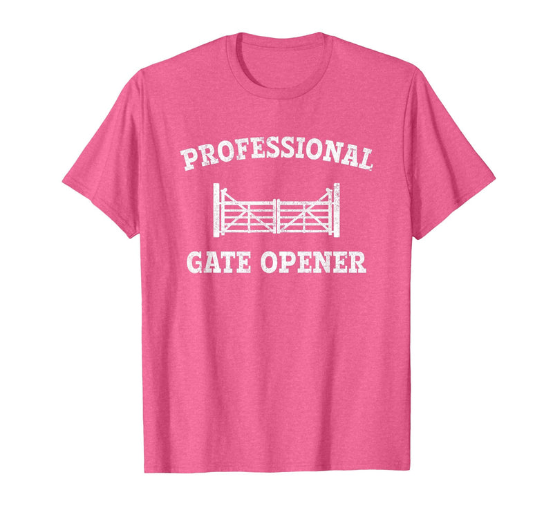 cow apparel Professional gate Opener, Cow Gate Opener T-Shirt - Pink Heather