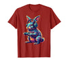 Rabbit Gaming Animal Video Games Funny Rabbit T-Shirt in Cranberry Red