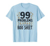 Mademark Ghost & Spirits - Ghost (99 Problems All) T-Shirt - Baby Blue-99 Problems All Boo Sheet