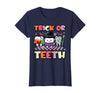 Halloween Shirts For Women Men Kids Boys Girls Halloween Dentist Trick Or Teeth Dental Costume Men Women T-Shirt - Navy Blue
