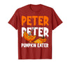 Halloween Matching Couple Shirts Women Men Funny Peter Pumpkin Eater Halloween Costume Men Boyfriend T-Shirt - Cranberry Red