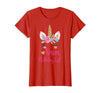 Unicorn Birthday Girl Family Shirts Unicorn Nana of The Birthday Girl Shirt Matching Party Tee T-Shirt - Red