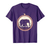 Mademark Mama Elephant Silhouette Mother and Baby Design T-Shirt - Men - Purple