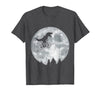 Check out my other Dinosaur T-shirts Dino Trex Riding Moon Bike Halloween Lunar Cycling T-Shirt - Dark Heather Grey