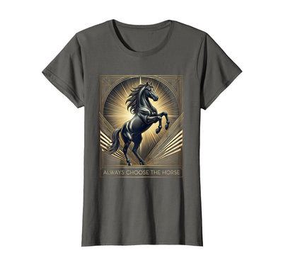 Mademark Always Choose The Horse Women's Equestrian Design T-Shirt