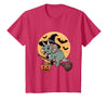 Triceratops Lover Dino Halloween Party Wear Triceratops Witch Hat Pumpkin Halloween Costume Men Women T-Shirt - Red Heather