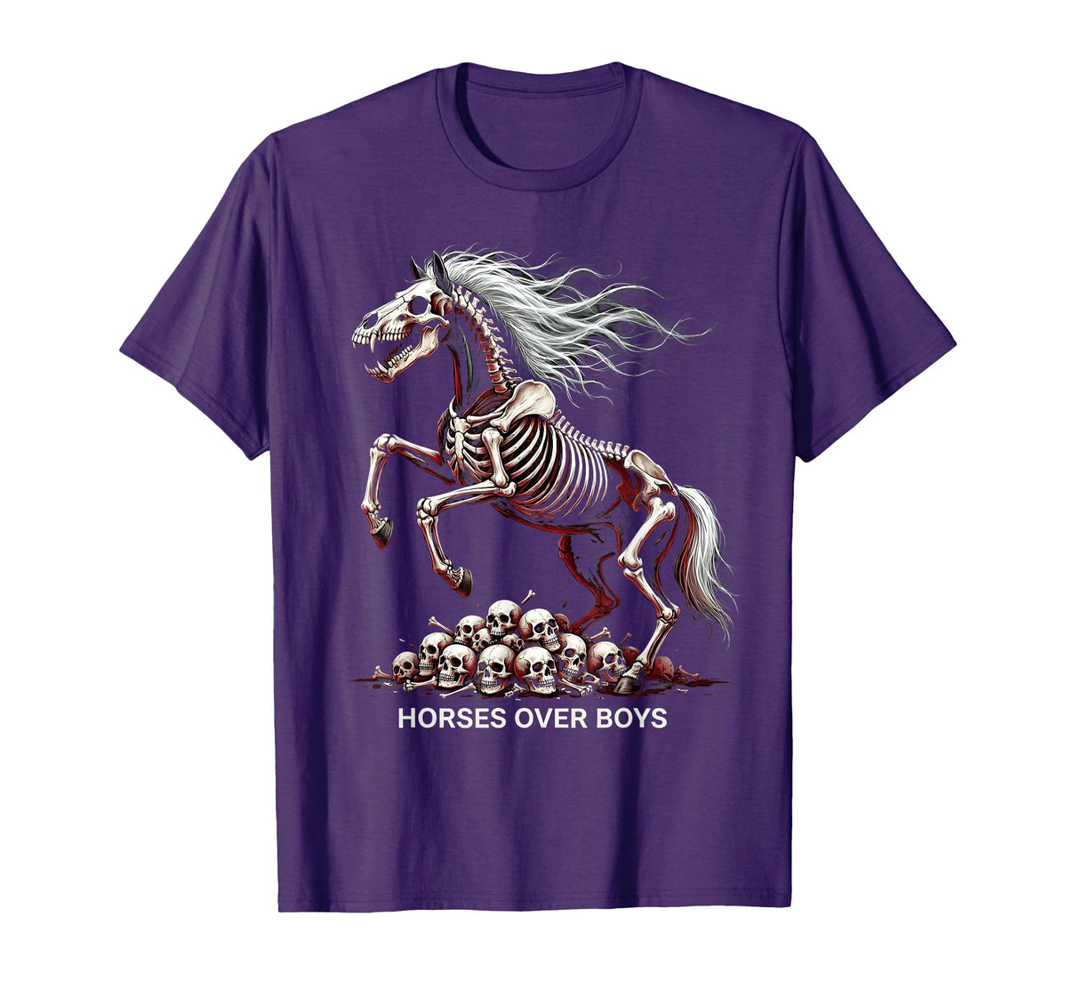 Mademark Horses Over Boys Equestrian Design for Women T-Shirt - Men - Purple