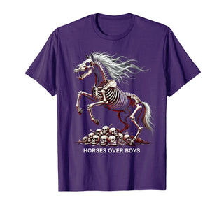 Mademark Horses Over Boys Equestrian Design for Women T-Shirt - Men - Purple