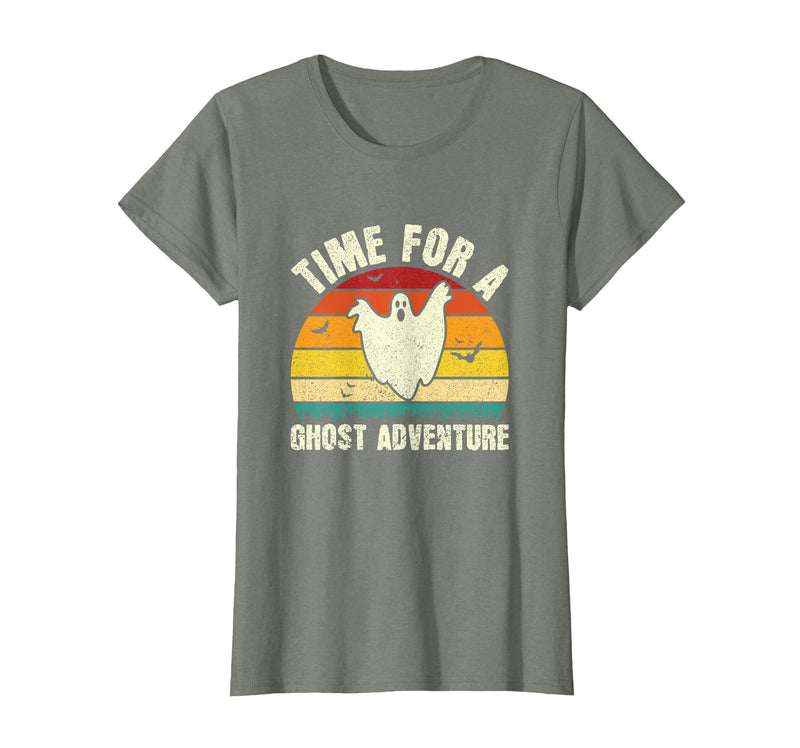 Funny Ghost Hunting Halloween Women Men Funny Ghost Hunting Scary Halloween Ghost Hunter T-Shirt - Olive Heather