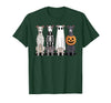 Funny Retro Italian Greyhound Dog Halloween Witch Spooky Ghost Italian Greyhound Pumpkin Halloween Skeleton T-Shirt - Dark