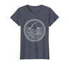 Mademark Shark Tail Diving Into Ocean Depths Graphic T-Shirt - Heather Blue