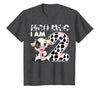 Cow 2nd Birthday Gifts Co. Cow Moo Moo I'm Two - 2 Years Old Cow Lover 2nd Birthday T-Shirt - Dark Heather Grey