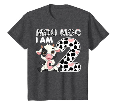 Cow Moo I'm Two Years Old Cow Lover 2nd Birthday T-Shirt
