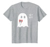 Halloween Ghosts & Stuff Clothing Hey Boo Ghost Heart Hand Sign Cute Halloween Spooky Season T-Shirt - Heather Grey