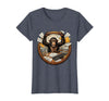 Mademark Monkey Office Chaos Funny Adult Humor Graphic T-Shirt - Women - Heather Blue
