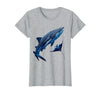 Mademark Whale Shark and Manta Ray Ocean Illustration T-Shirt - Heather Grey