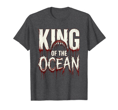 King of the Ocean Mens Shark Graphic Design T-Shirt